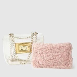 Steve Madden  Transparent and Pink crossbody